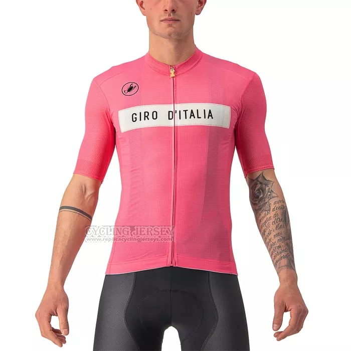 2022 Cycling Jersey Giro d'Italia Light Pink Short Sleeve and Bib Short